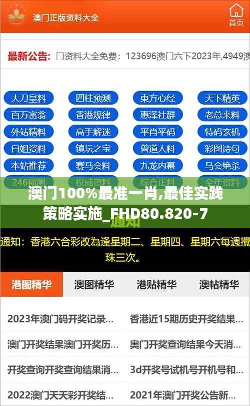 澳门100%最准一肖,最佳实践策略实施_FHD80.820-7